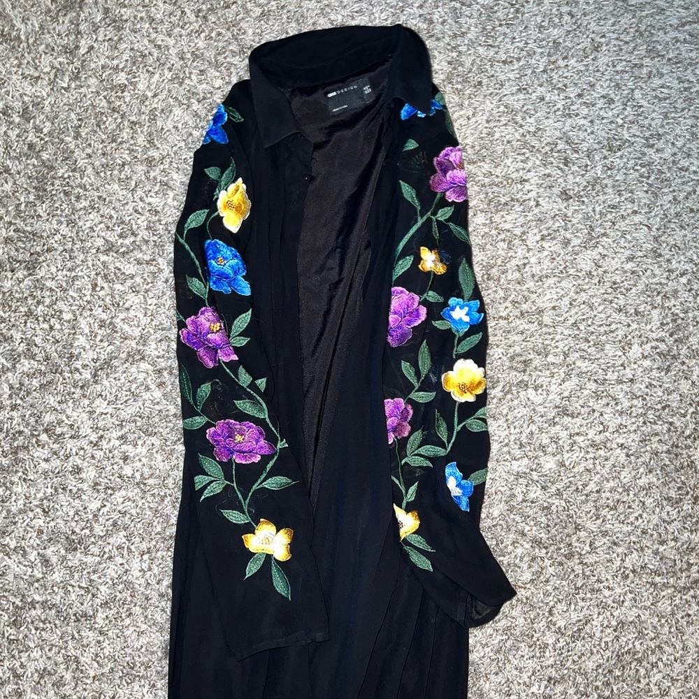 ASOS button up embroidered dress